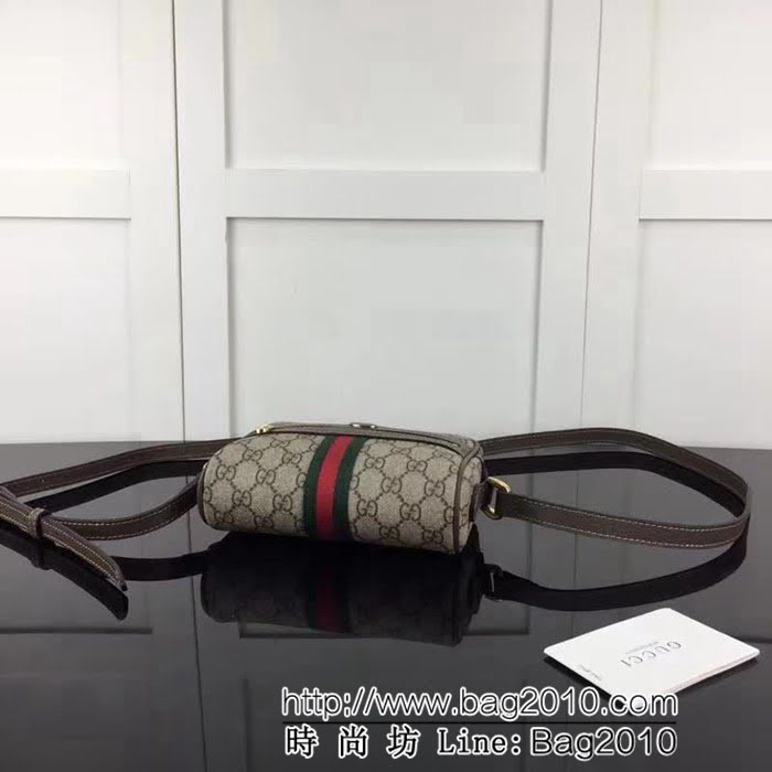 GUCCI古馳原單 新款專櫃品質高仿原單貨實物實拍517350 啡膠配啡皮斜挎包 HY1020